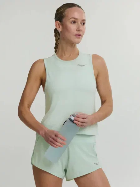 Спортивна майка Saucony світло-зелений зелена