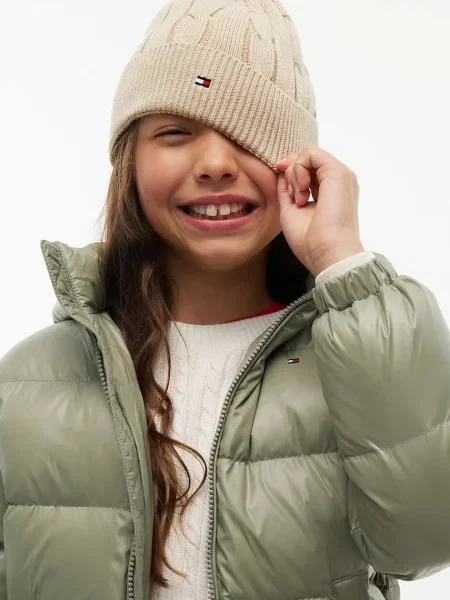 Tommy Hilfiger beanie kapa za djecu bež