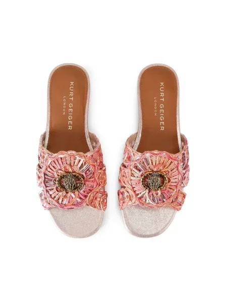 Kurt Geiger London klapki Chelsea Woven Flat Sdl różowe