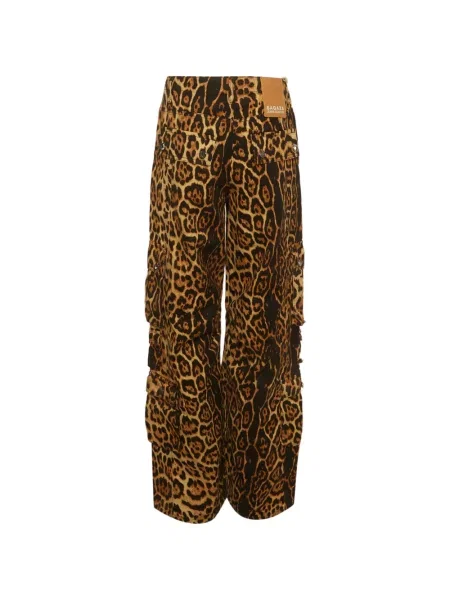 Pantaloni cargo 424 cu imagine cu model leopard