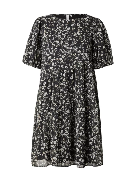 QS Rochie de vară gri metalic negru
