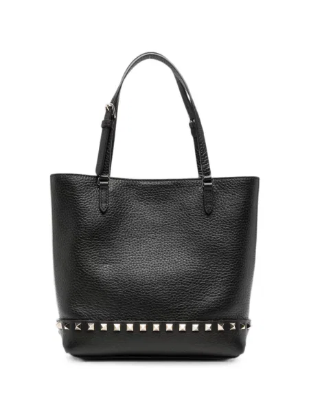 Geantă shopper Valentino Garavani din piele negru