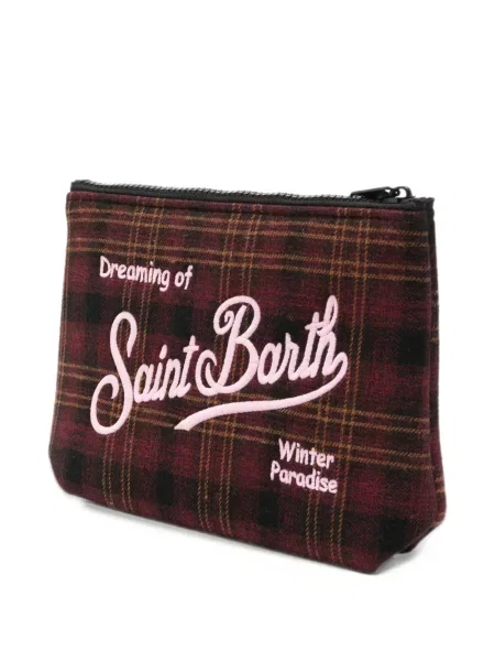 Clutch torbica Mc2 Saint Barth s vezom karirana crvena