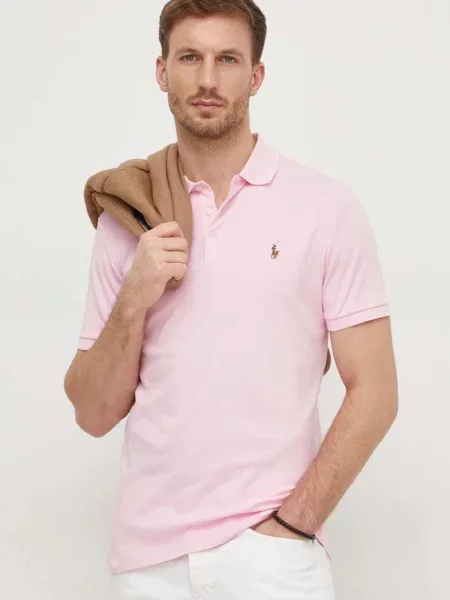 Polo Ralph Lauren polo gładki różowy