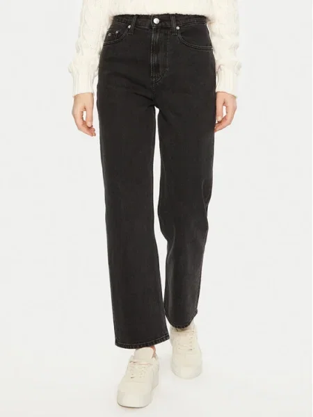 Tommy Jeans Blugi Layla Straight Fit negru