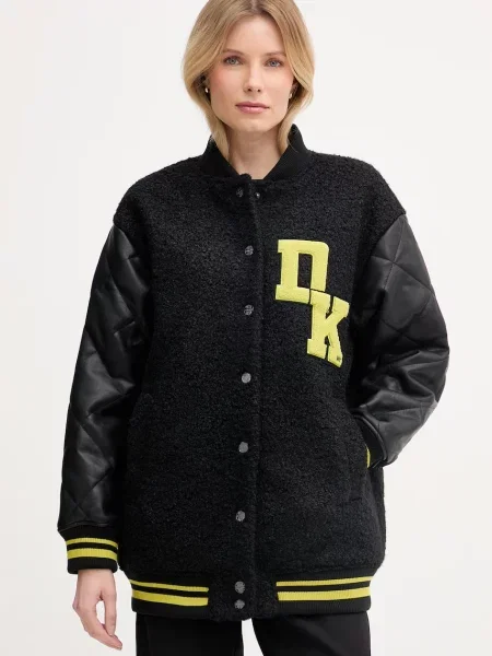 DKNY geacă varsity pentru femei negru