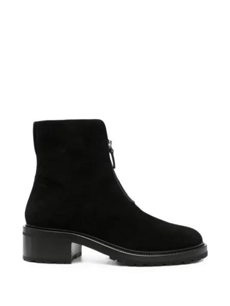 Botine The Row din piele de căprioară negru