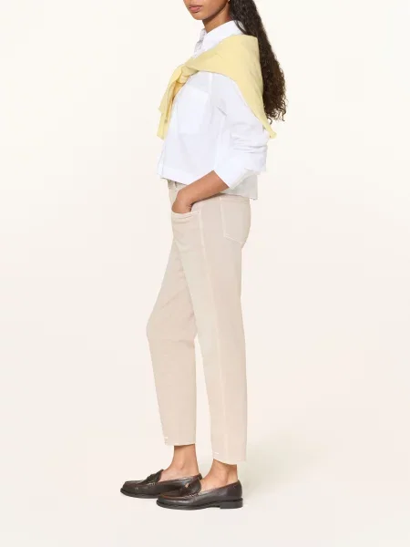 Closed Proste Dżinsy Pedal Pusher beige beżowe