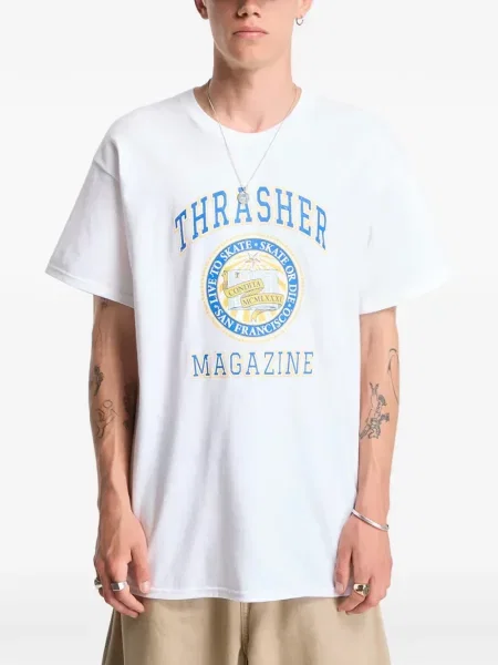 Tricou Thrasher cu imagine alb