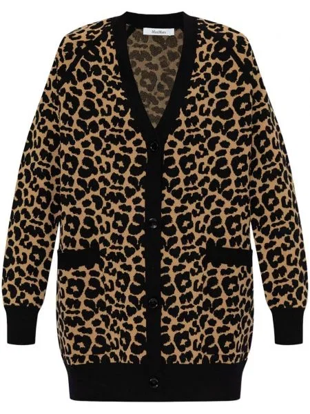 Cardigan Max Mara cu model leopard