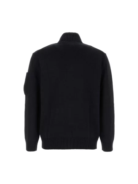 Lniany sweter C.p. Company niebieski