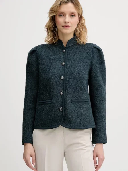 Hoss Intropia geacă de lână de tranziție turcoaz