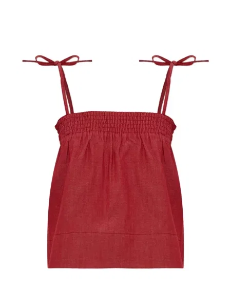 Top A.p.c. cu legături cu bretele roșu