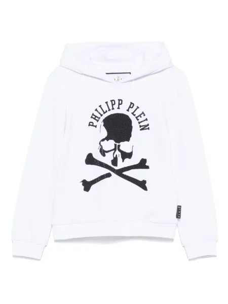 Bluza z kapturem dziecięca Philipp Plein biała