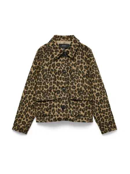 VERO MODA Geacă de primăvară-toamnă VMLeokelly bej închis / maro negru