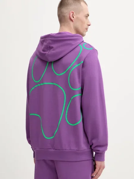 Jack Wolfskin športni pulover bombažen Celebrate The Paw vijolična