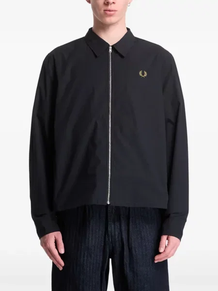 Geacă Fred Perry cu broderie din poplin negru