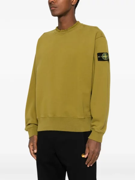 Hanorac Stone Island cu strasuri verde