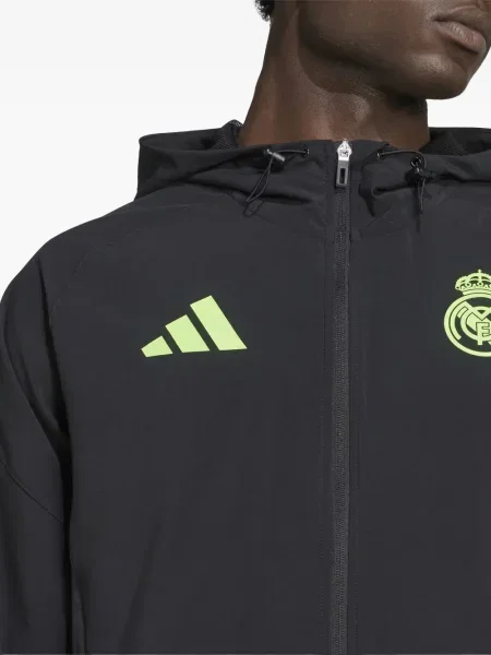 Ριγέ μπλούζα Adidas με δαντέλα με σχέδιο λευκό