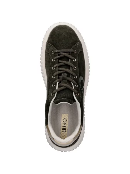 Szarvasbőr platform talpú sneaker Liu Jo zöld