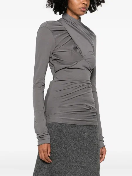 Bluzka Entire Studios drapowana szara