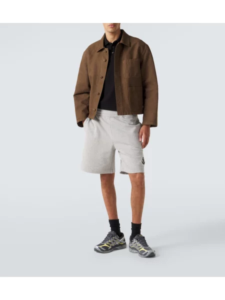 Bermude Moncler din jerseu gri