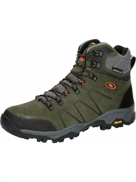 Buty trekkingowe Brütting skórzane zielone