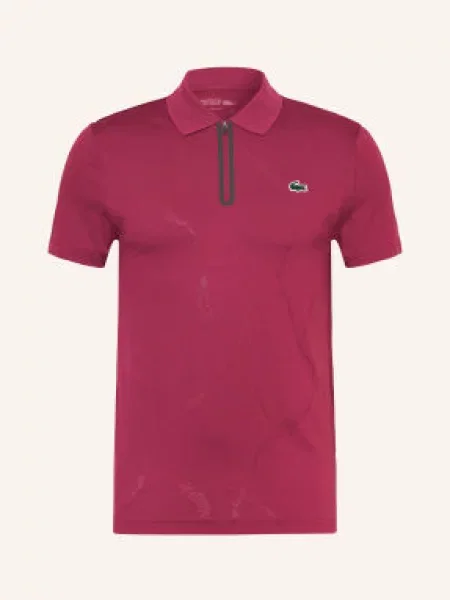 Lacoste Funkcyjna Koszulka Polo O Kroju Slim Fit pink różowa