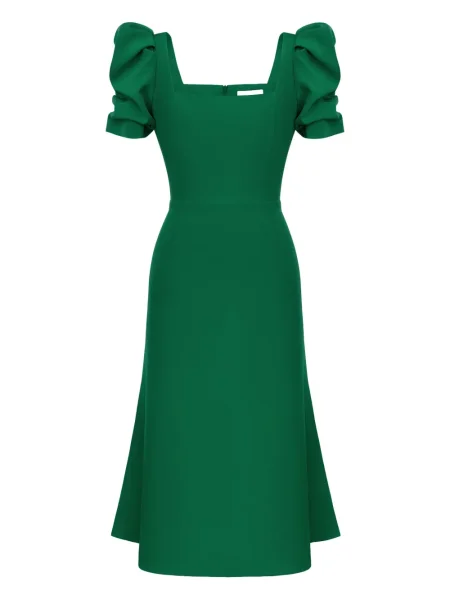 Rochie midi Post Meridiem până la genunchi de costum verde