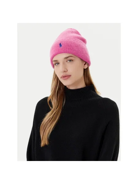 Вълнена шапка Polo Ralph Lauren от вълна черно
