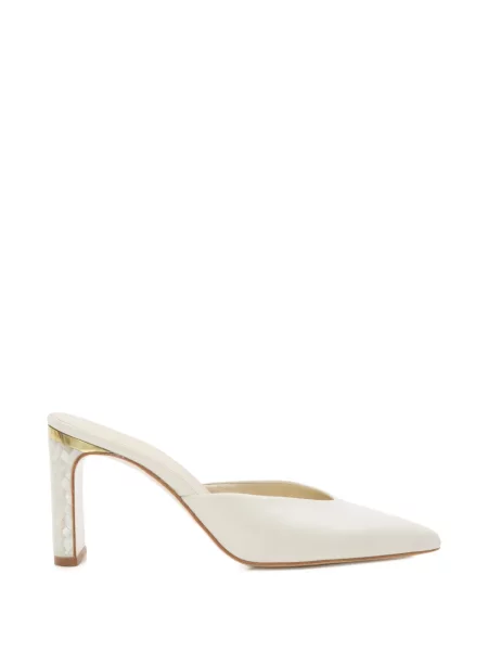 Papuci tip mules Freya Rose alb