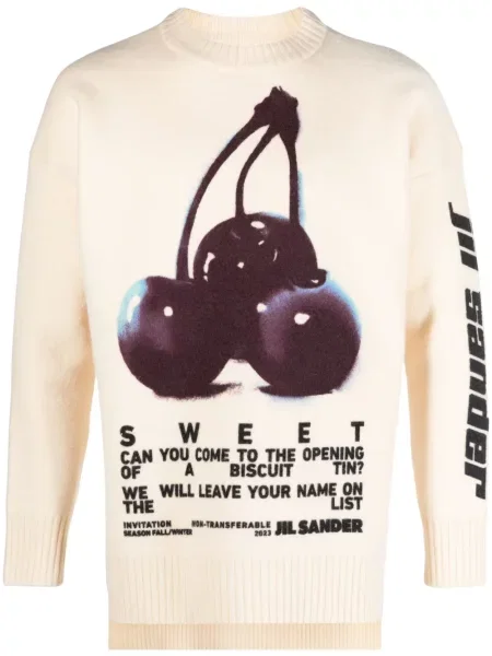Pulover Jil Sander de lână cu imagine