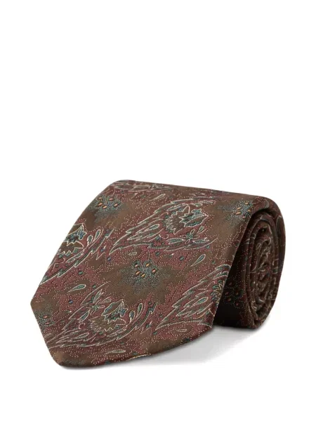 Cravată Ralph Lauren Rrl cu model paisley din jacard maro