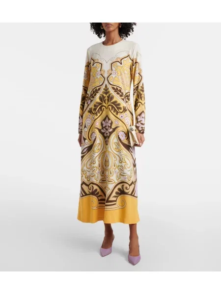 Rochie maxi La Doublej cu imagine de costum