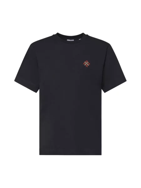 Koszulka Burberry w kratę czarna