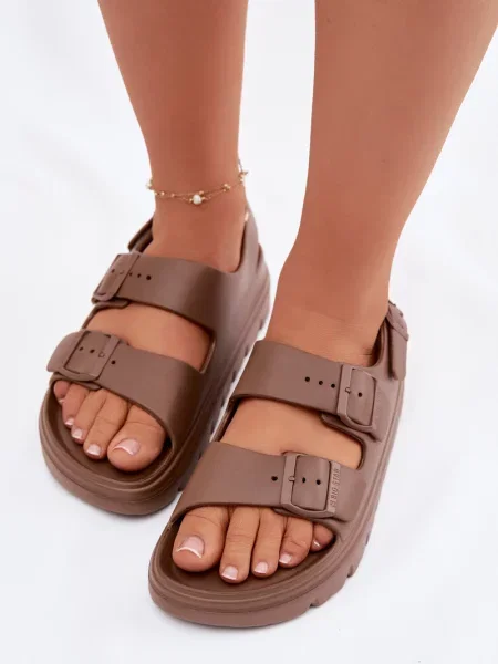 Sandały Big Star Shoes na platformie białe