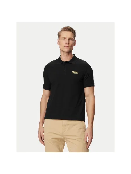 KARL LAGERFELD Polo Regular Fit μαύρο