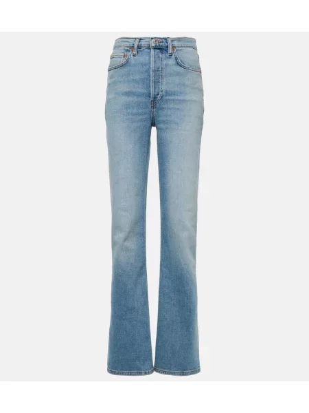 Blugi Re/done cu talie înaltă albastru