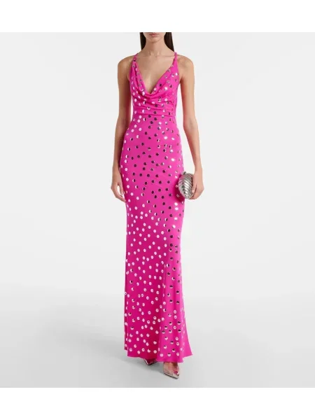 Rochie David Koma cu buline roz