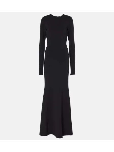 Rochie maxi Dorothee Schumacher din jerseu de costum negru