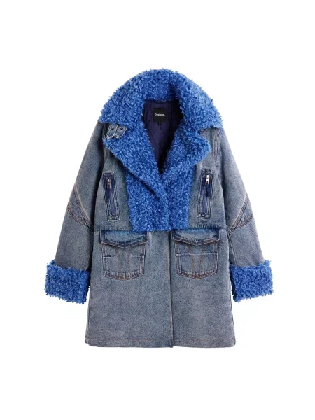 Desigual Palton de iarnă cobalt / denim albastru
