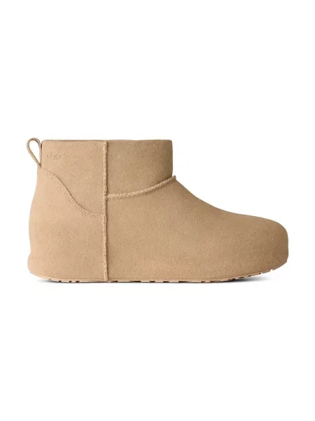 UGG W Classic Mini Enwrap cizme de zăpadă pentru femei din piele întoarsă bej