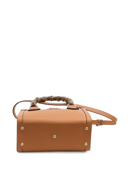 Geantă shopper Gucci din bambus maro