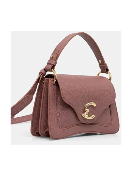 Coccinelle torebka crossbody skórzana różowa