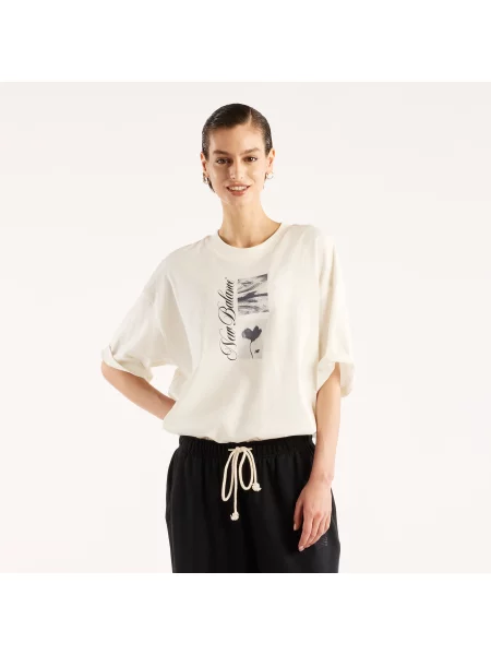 Koszulka New Balance – beżowa