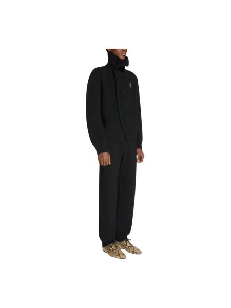Kardigan Dries Van Noten wełniany czarny