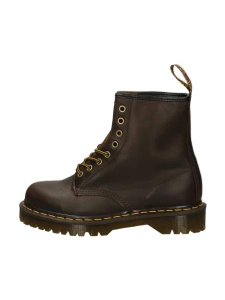 Botki Dr. Martens sznurowane skórzane brązowe