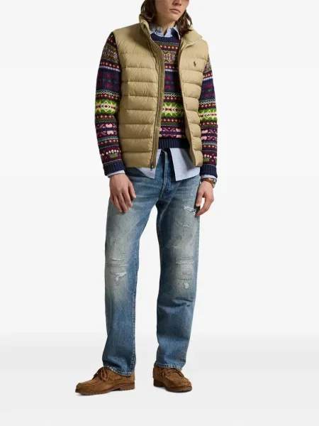 Ριγέ polo Polo Ralph Lauren με κουκούλα με αυτόγραφο λευκό