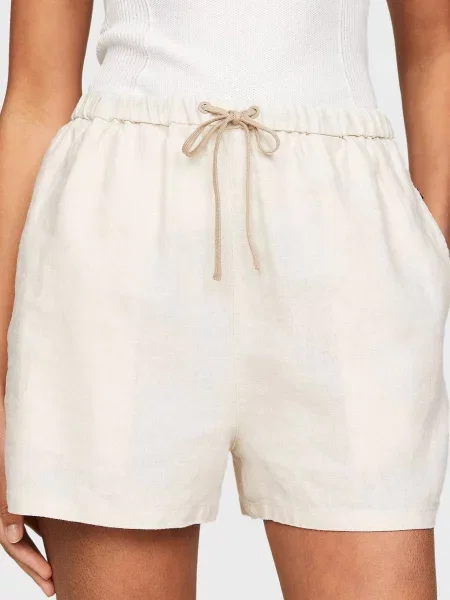 Лляні повсякденні короткі шорти Tommy Hilfiger білі