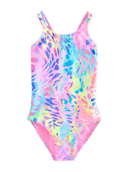 Next Costum de baie întreg / azur / galben neon / roz deschis albastru